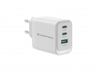 CONCEPTRONIC Ladegerät 3Port 65W,2xUSB-C,1xUSB-A weiß