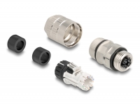 Delock M12 female 8 pin X-coded field assembly Cat.6A