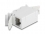 Delock RJ45 Coupler Cat.6A jack to jack with dust protection cap for DIN rail mounting grey