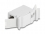 Delock RJ45 Coupler Cat.6A jack to jack with dust protection cap for DIN rail mounting grey