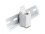 Delock RJ45 Coupler Cat.6A jack to jack with dust protection cap for DIN rail mounting grey