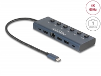 Delock USB Type-C™ Docking Station 4K - HDMI / USB / Gigabit LAN / PD 3.0 90 W with switches