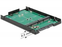 Delock 2.5 Converter SATA 22 Pin 2 x mSATA with RAID