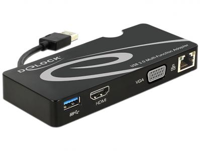 Delock Adapter USB 3.0 HDMI VGA + Gigabit LAN + USB 3.0