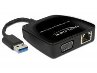 Delock Adapter USB 3.0 VGA + Gigabit LAN