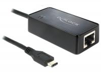 Delock Adapter SuperSpeed USB (USB 3.1, Gen 1) with USB Type-Câ¢ male Gigabit LAN 101001000 Mbs