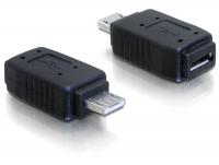 Delock Adapter USB micro-A+B female to USB micro A-male