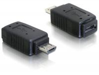 Delock Adapter USB micro-A+B female to USB micro B-male