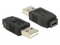Delock Adapter USB 2.0 A male mini USB B 5 pin female