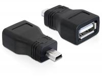 Delock Adapter USB 2.0-A female mini USB male