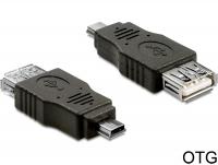 Delock Adapter USB mini male USB 2.0-A female OTG