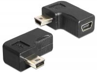 Delock Adapter USB-B mini 5 pin male female 90angled
