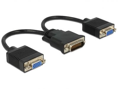 Delock Adapter DMS-59 male 2 x VGA female 20 cm