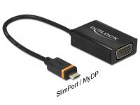 Delock Adapter SlimPort MyDP male VGA female + Micro USB female