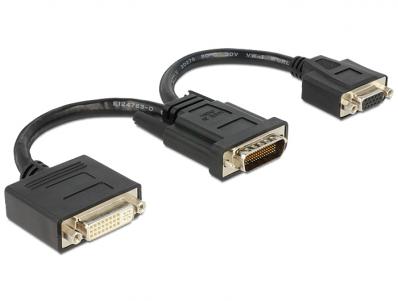 Delock Adapter DMS-59 male DVI 24+5 female + VGA female 20 cm