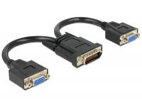 Delock Adapter LFH60 male 2 x VGA female 20 cm