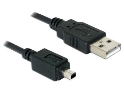 Delock Camera cable USB-B mini 4pin USB-A 1,5m male-male