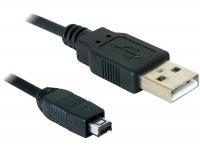 Delock Cable USB-B mini 4pin Hirose USB-A 1,5m male-male