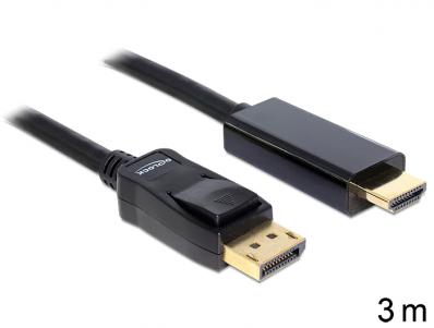 Delock Cable Displayport 1.2 male to High Speed HDMI A male 3 m