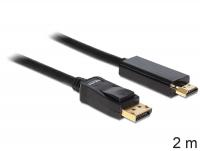 Delock Cable Displayport 1.2 male to High Speed HDMI A male 2 m