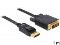 Delock Cable Displayport 1.2 male to DVI 24+1 male 1 m