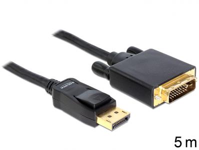 Delock Cable Displayport 1.2 male to DVI 24+1 male 5 m