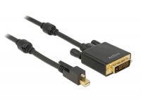 Delock Cable mini Displayport 1.2 male with screw DVI male 4K Active black 1 m