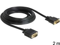 Delock Cable DVI 12+5 male VGA male 2 m