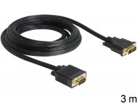 Delock Cable DVI 12+5 male VGA male 3 m