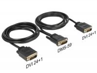 Delock Cable DMS-59 male 2 x DVI 24+1 male 2 m