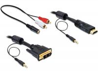 Delock Cable DVI - HDMI + Sound male-male 2 m