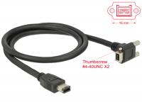 Delock Cable FireWire 9 pin male 90 angled with screws 6 pin male 1 m