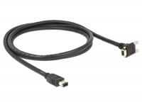 Delock Cable FireWire 9 pin male 90 angled with screws 6 pin male 2 m
