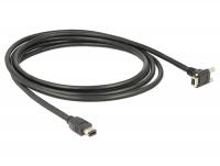 Delock Cable FireWire 9 pin male 90 angled with screws 6 pin male 3 m