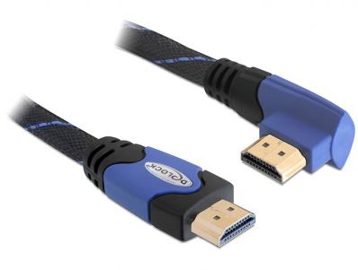 Delock Cable High Speed HDMI with Ethernet â HDMI A male HDMI A male angled 4K 1 m
