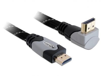 Delock Cable High Speed HDMI with Ethernet â HDMI A male HDMI A male angled 4K 2 m