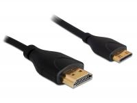 Delock Cable High Speed HDMI with Ethernet A- male mini C-male Slim 1 m