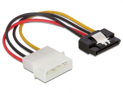 Delock Cable Power SATA HDD Molex 4 pin male with metal clip â straight