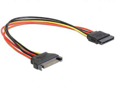 Delock Extension Cable Power SATA 15 Pin male SATA 15 Pin female 30 cm