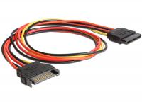 Delock Extension Cable Power SATA 15 Pin male SATA 15 Pin female 50 cm