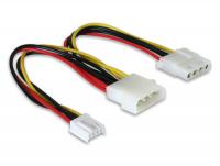 Delock Y-cable power Molex 4pin male Molex 4pin female + 3Â½ FDD