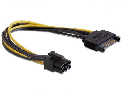 Delock Cable Power SATA 15 pin 6 pin PCI Express