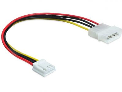 Delock Cable Power Molex 4 pin male 4 pin floppy female 24 cm