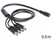 Delock Cable DC Splitter 5.5 x 2.1 mm 1 x female 4 x male