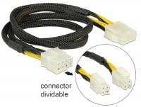 Delock Extension Cable Power 8 pin EPS male (2 x 4 pin) 8 pin female 44 cm