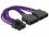 Delock Power Cable PCI Express 8 pin male 2 x 4 pin male textile shielding purple