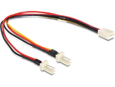 Delock Cable Molex 3 pin female 2 x Molex 3 pin male (fan) 22 cm