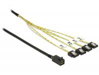 Delock Cable Mini SAS HD SFF-8643 4 x SATA 7 Pin 0.5 m