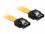 Delock cable SATA 10cm straightstraight metal yellow