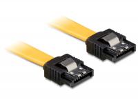 Delock cable SATA 10cm straightstraight metal yellow